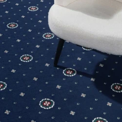 Ковролин Меринос ECO Виктория 02 (кружок) Blue