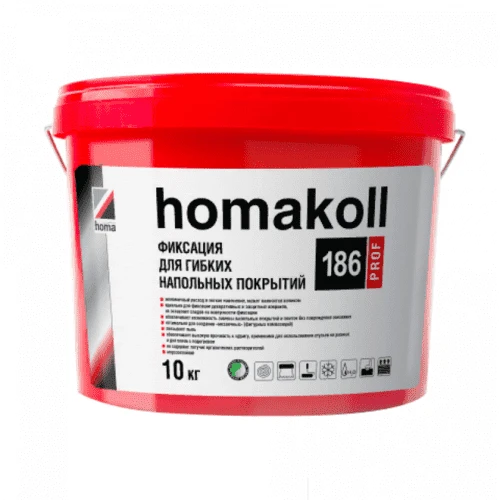 Клей-фиксатор Homakoll 186 prof (Хомаколл) универсальный клей для ПВХ покрытий 12 кг