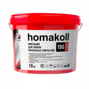 Клей-фиксатор Homakoll 186 prof (Хомаколл) универсальный клей для ПВХ покрытий 12 кг
